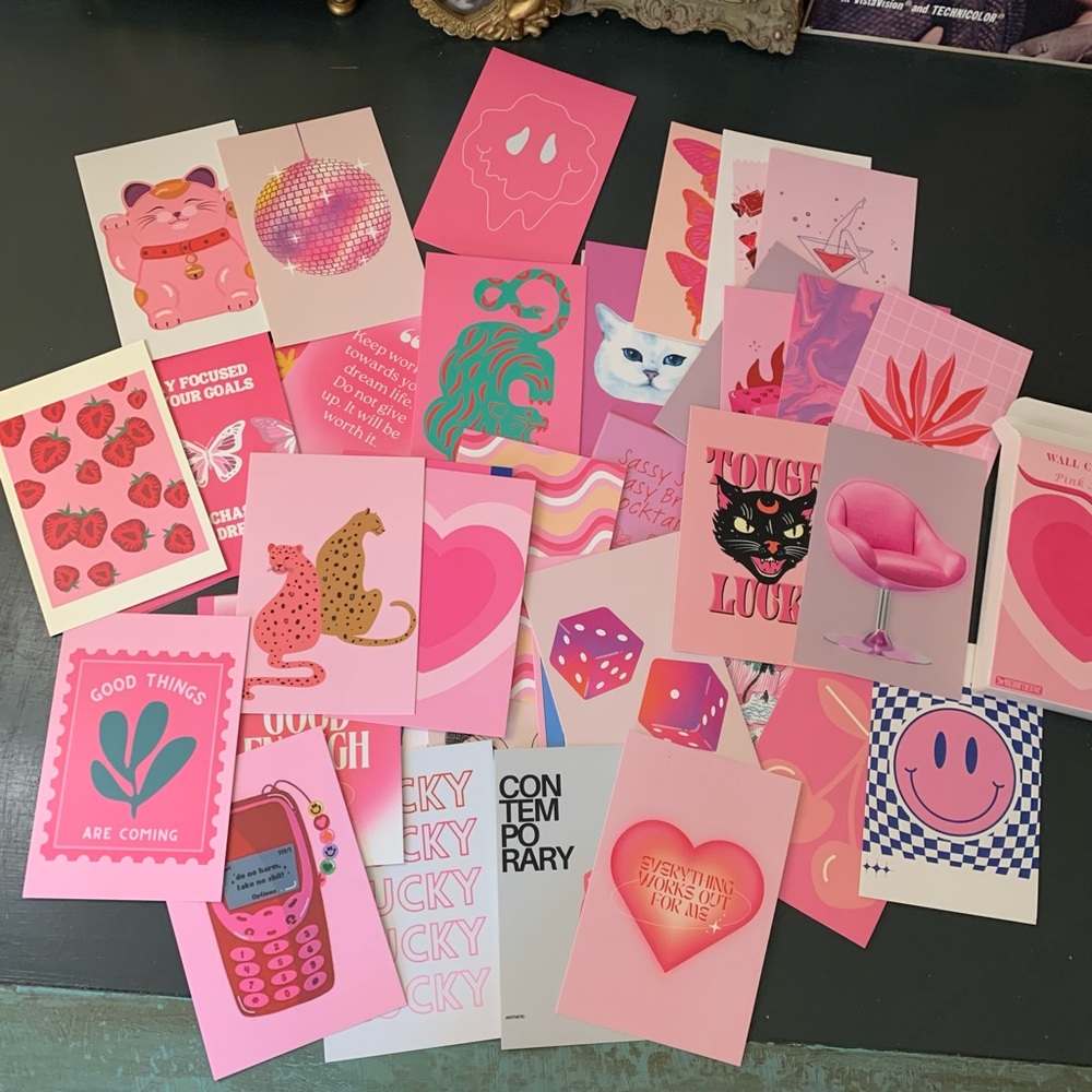 Pink Aesthetic Wall Collage Art Design Kit - New!